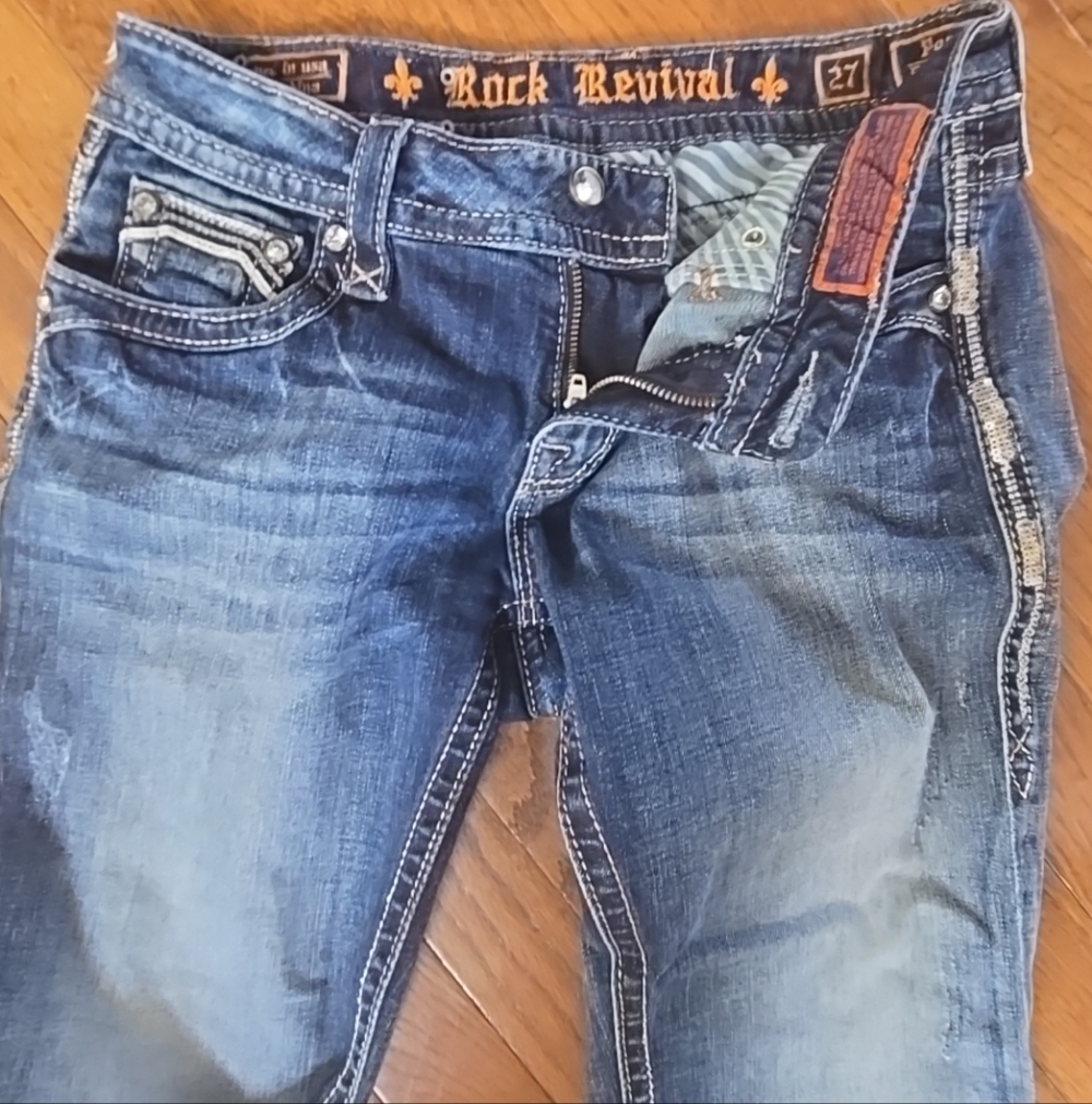 Rock Revival Women's Bootcut Jeans - Medium Blue Faded